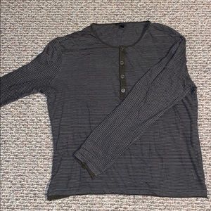 John Varvatos linen Henley shirt
